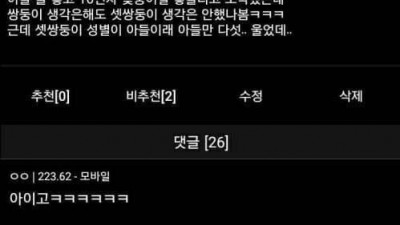 사촌언니 늦둥이 임신했는데 또 아들
