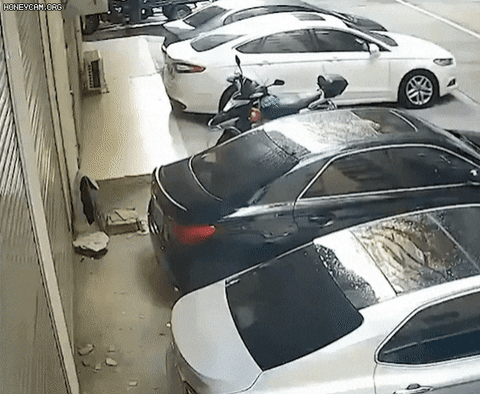 베란다에서 애정행각 도중 추락한 여자